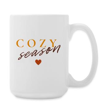 Cozy Season | Minimal Herbst Design - Große Tasse 440 ml - Weiß - Rechts