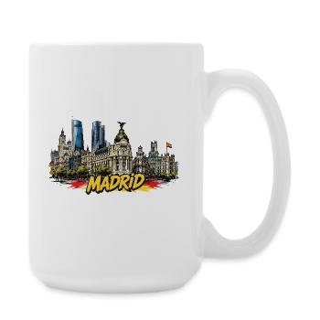 Madrid Graffiti Skyline - Große Tasse 440 ml - Weiß - Rechts
