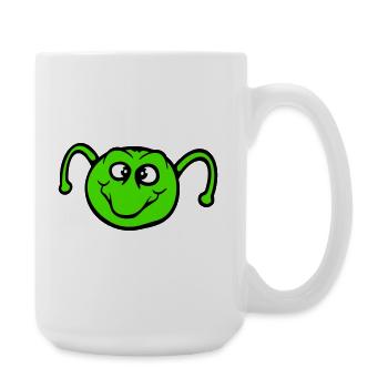 Caterpillar sweet sweet little smiles friendly happy - Large Mug 440 ml - white - Right
