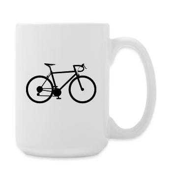 Fahrrad Rennrad Radfahrer Fahrradfahrer Rad - Große Tasse 440 ml - Weiß - Rechts