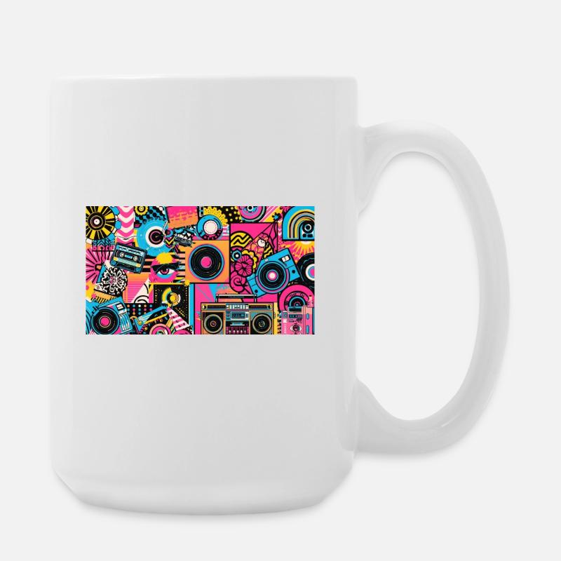Pop-Art - Große Tasse 440 ml - Weiß