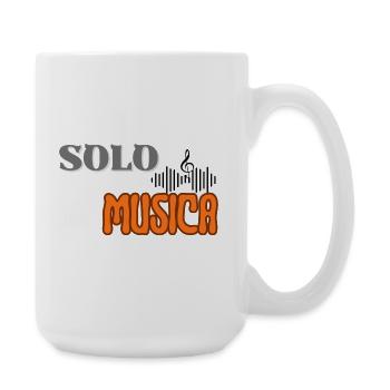 Music note, music only - Large Mug 440 ml - white - Right