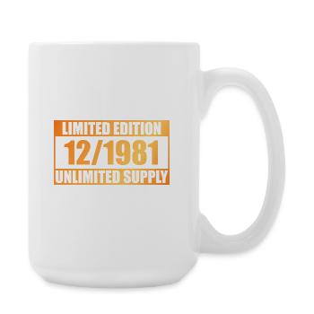 44e anniversaire Édition limitée - ꝏ Approvisionnement 12/1981 - Grande tasse 440 ml - blanc - Droite