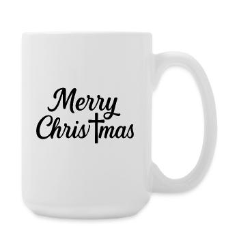 Funny Christmas T-Shirt Gift - Large Mug 440 ml - white - Right