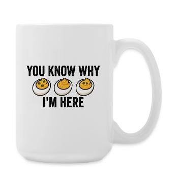 You know why I'm here: Thanksgiving Sink - Large Mug 440 ml - white - Right