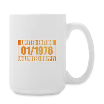 50. Geburtstag Limited Edition - ꝏ Supply 01/1976 - Große Tasse 440 ml - Weiß - Rechts