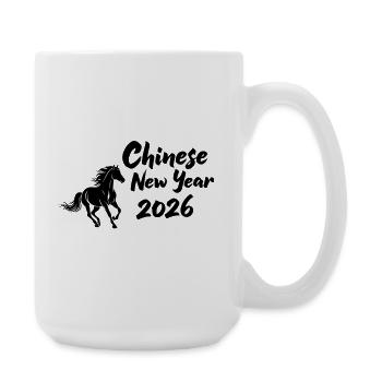 Chinese New Year 2026 Pferdesymbol - Große Tasse 440 ml - Weiß - Rechts
