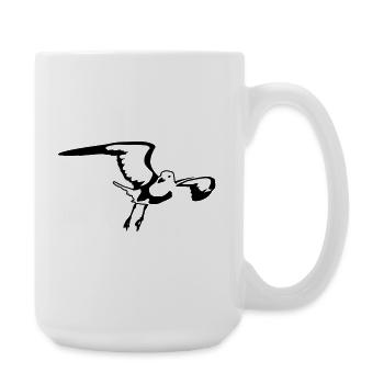Möwe - Große Tasse 440 ml - Weiß - Rechts