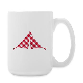 Zelt Camping Camper Outdoor Caravan Wohnwagen  - Große Tasse 440 ml - Weiß - Rechts