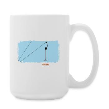 Ankerlift | Lift me, Ski, Wintersport, Skiurlaub - Große Tasse 440 ml - Weiß - Rechts