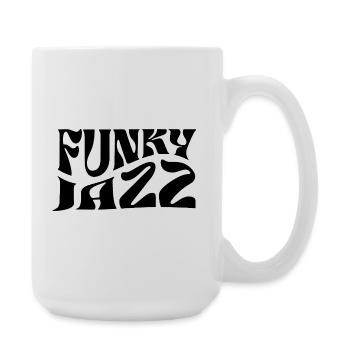 Funky Jazz Musik-Logo-Design - Große Tasse 440 ml - Weiß - Rechts