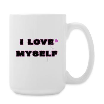 Self-love, I love myself - Large Mug 440 ml - white - Right