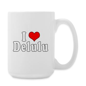 Ich liebe Delulu - Große Tasse 440 ml - Weiß - Rechts