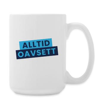 Immer unabhängig – stilvolle Aussage - Große Tasse 440 ml - Weiß - Rechts