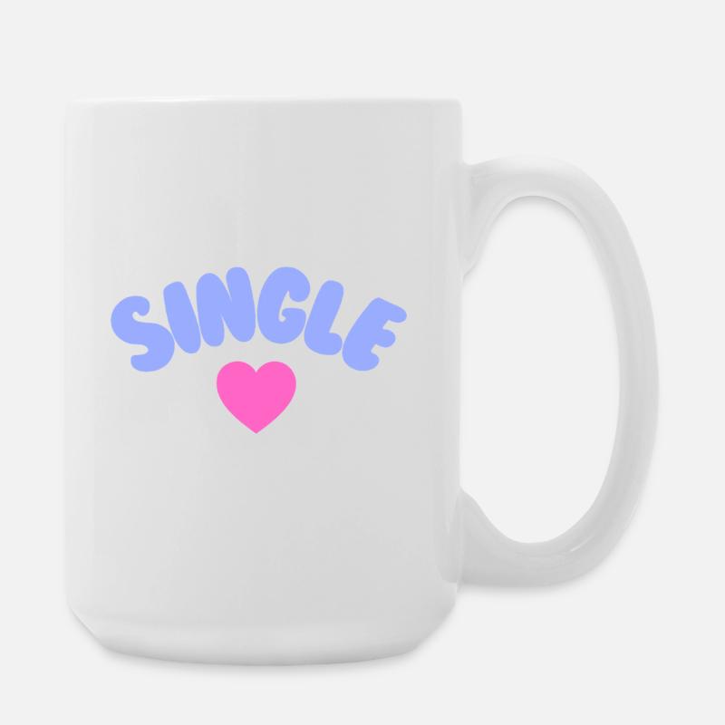 Amour de soi célibataire - Grande tasse 440 ml - blanc