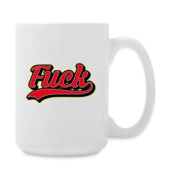 T-shirt rétro en F Word en gras - Grande tasse 440 ml - blanc - Droite