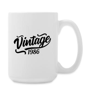 1986 Born in 1986, 56th birthday - Large Mug 440 ml - white - Right