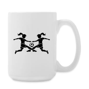 Soccer Girls Team Logo - Large Mug 440 ml - white - Right
