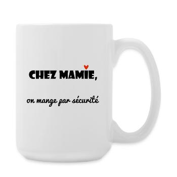 MAMIE. MAMAN. GRAND-MERE. FÊTE DES MÈRES. COEUR - Grande tasse 440 ml - blanc - Droite