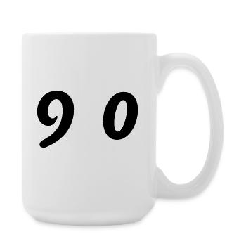 90. 90 YEARS. 90th ANNIVERSARY. 90 YEARS ANNIVERSARY. - Large Mug 440 ml - white - Right
