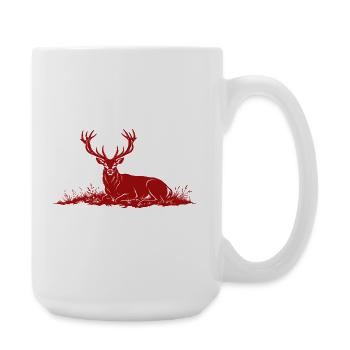 Cerf - Grande tasse 440 ml - blanc - Droite