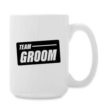 team_groom - Große Tasse 440 ml - Weiß - Rechts