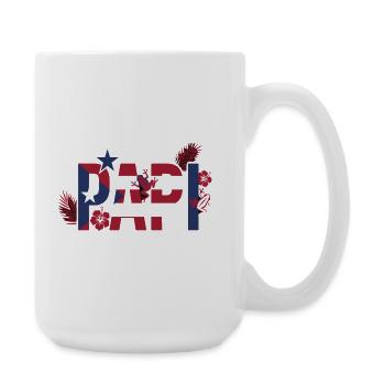 Papa drapeau Tropiques style Hawaï - Grande tasse 440 ml - blanc - Droite