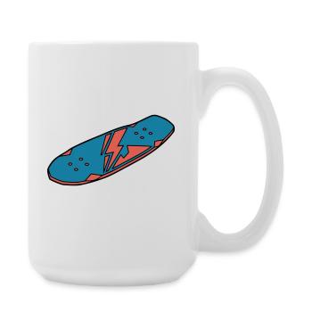 Skateboard Deck Urban Street - Large Mug 440 ml - white - Right