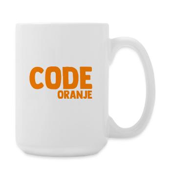 Code Oranje - Nederland - Netherlands Niederlande - Große Tasse 440 ml - Weiß - Rechts