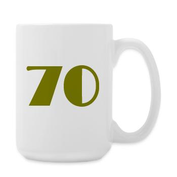70. 70 ANS. 70e ANNIVERSAIRE. ANNIVERSAIRE 70 ANS. - Grande tasse 440 ml - blanc - Droite