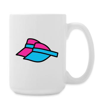 90er Sonnenblenden Retro Visor - Große Tasse 440 ml - Weiß - Rechts