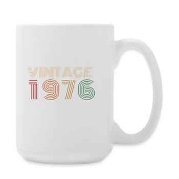 Neon Retro 80 Years Octogenarian Birthday 1946 - Large Mug 440 ml - white - Right