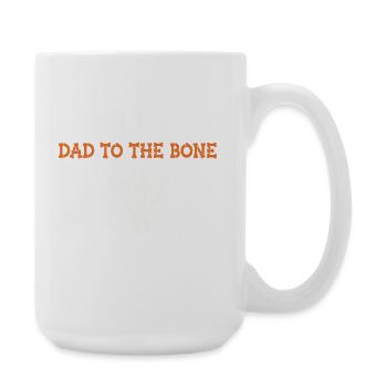 Halloween Dad To The Bone Skeleton Hand Fun Papa - Large Mug 440 ml - white - Right