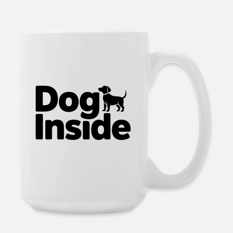 Dog Inside Silhouette - Large Mug 440 ml - white