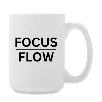 Focus & Flow - Minimalist Edition - Große Tasse 440 ml - Weiß - Rechts
