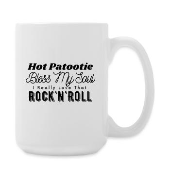Hot Patootie Rock'n'Roll Song – Anpassbare Farbe - Große Tasse 440 ml - Weiß - Rechts