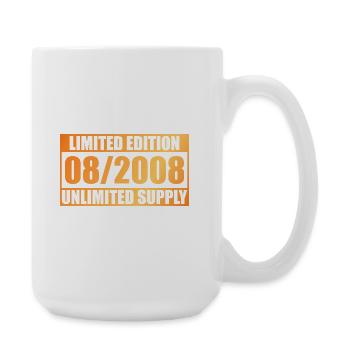18e anniversaire Édition Limitée - ꝏ Approvisionnement 08/2008 - Grande tasse 440 ml - blanc - Droite