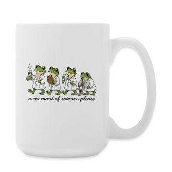 Three Lab Frog Scientists - Large Mug 440 ml - white - Right