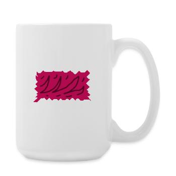 Farbexplosion Rosa Linien - Große Tasse 440 ml - Weiß - Rechts