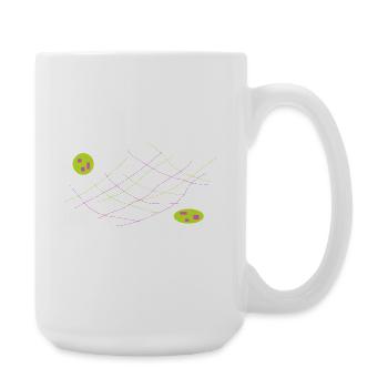 Neonlinien Kreuzlinien Farbenspiel - Große Tasse 440 ml - Weiß - Rechts