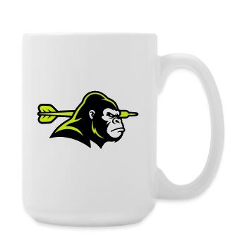 Mascotte de la flèche gorile - Grande tasse 440 ml - blanc - Droite