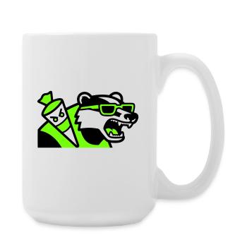 Badger Schoolbag Mascot - Large Mug 440 ml - white - Right