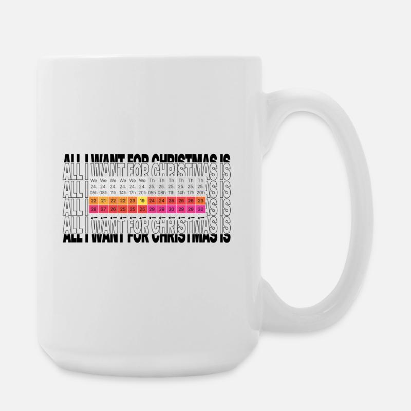 All I Want for Christmas is Wind - Kite / Surf - Large Mug 440 ml - white