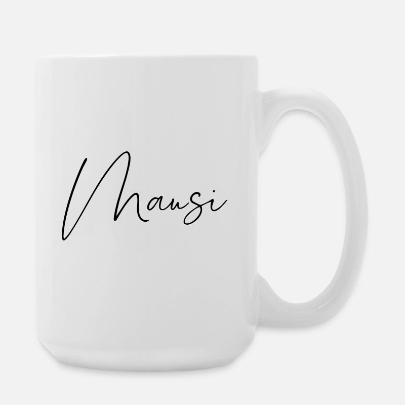 mausi / handschrift design - Große Tasse 440 ml - Weiß
