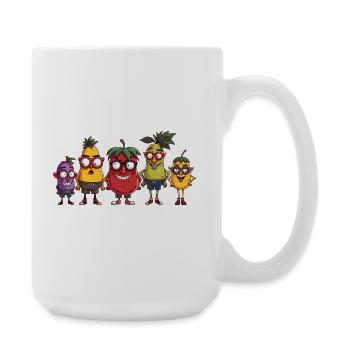Obst - Große Tasse 440 ml - Weiß - Rechts
