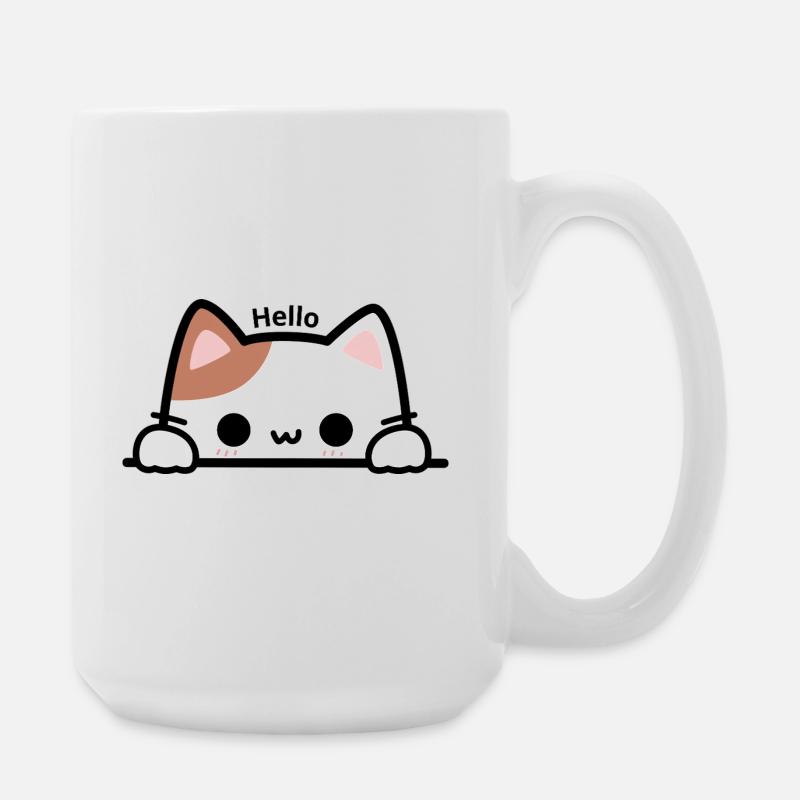 Peekaboo Kitten - Large Mug 440 ml - white