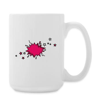 Comic Element in schwarz und pink - Große Tasse 440 ml - Weiß - Rechts