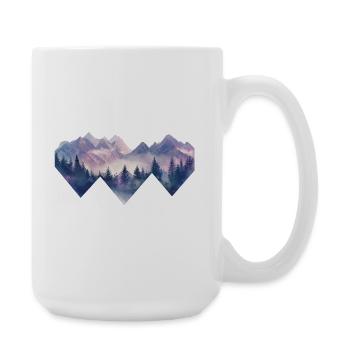 Berge Wandern - Große Tasse 440 ml - Weiß - Rechts
