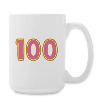 100. 100 ANS. 100e ANNIVERSAIRE. ANNIVERSAIRE 100  - Grande tasse 440 ml - blanc - Droite