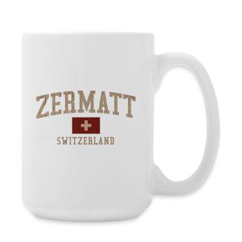 Zermatt Logo texturé suisse - Grande tasse 440 ml - blanc - Droite